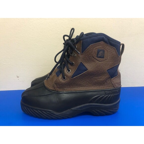 Lacrosse Men Brown/Navy Leather Duck Boots Size US 7 - Picture 1 of 12